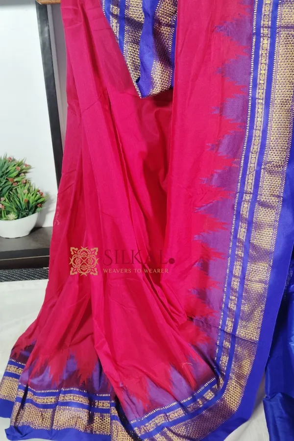 Ilkal_Temple_Cotton_Silk_Saree_Code-_SKL1870