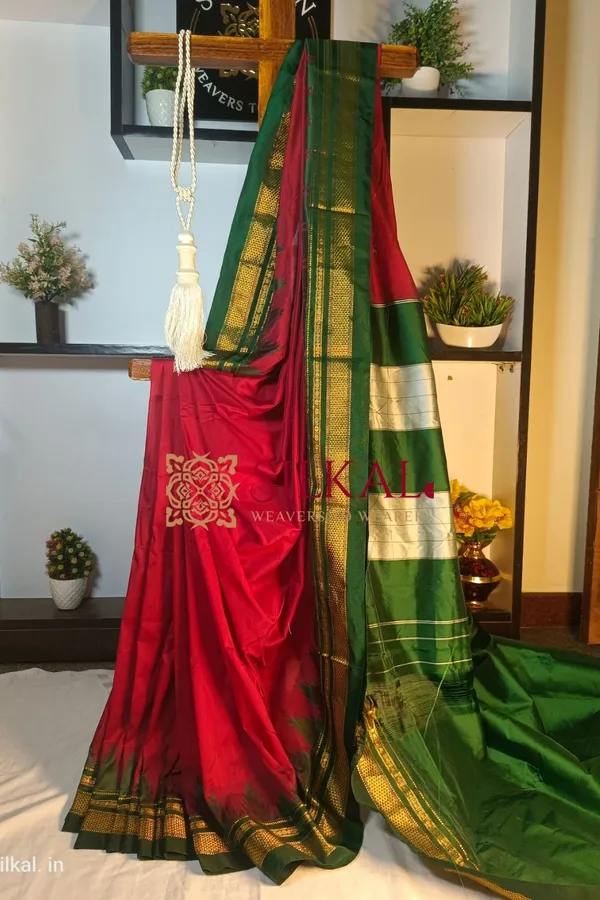 Ilkal_Cotton_Silk_Temple_Saree_Code-_SKL1024