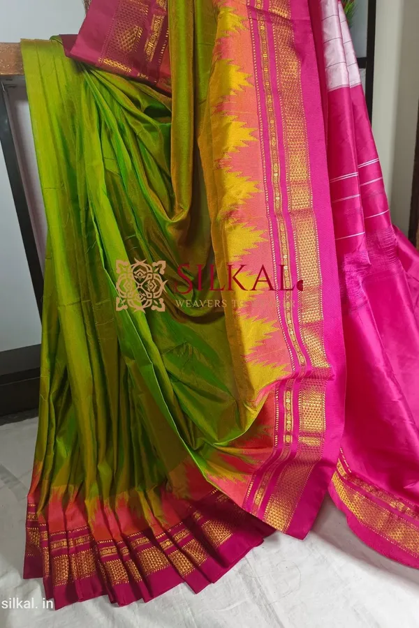 Ilkal_Cotton_Silk_Temple_Saree_Saree_Code-_SKL1033