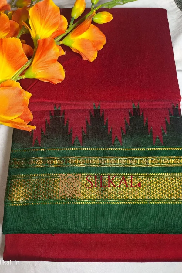 Ilkal_Cotton_Silk_Temple_Saree_Code-_SKL1024