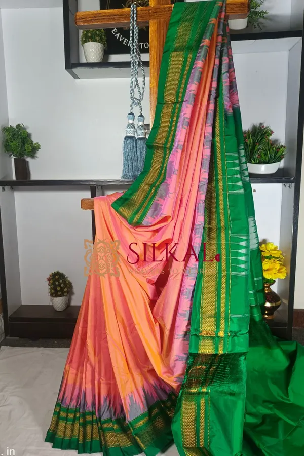Ilkal_Temple_Saree_Code-_SKL1459