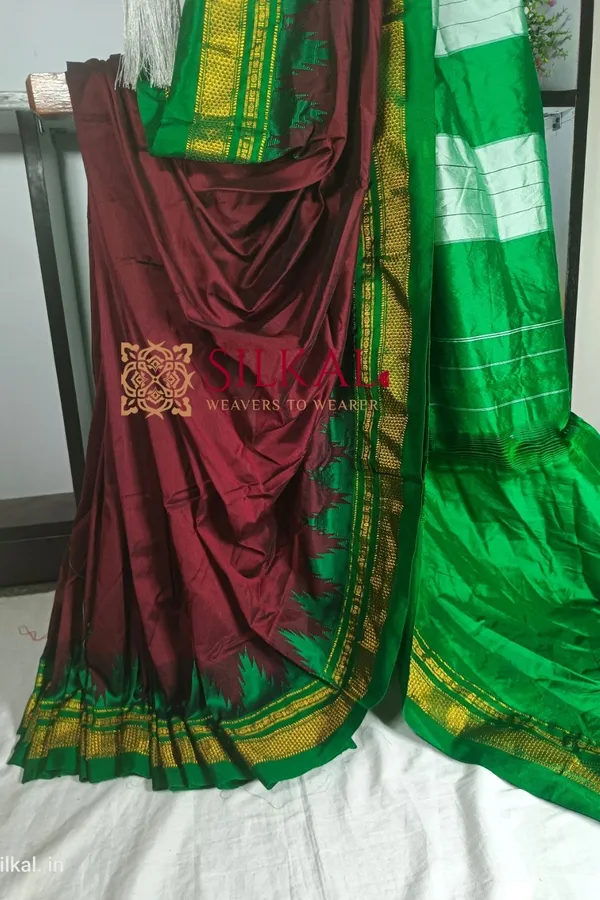 Ilkal_Temple_Saree_Code-_SKL1463