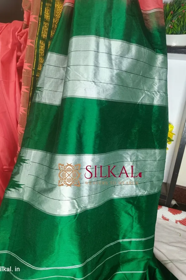 Ilkal_Temple_Cotton_Silk_Saree_Code-_SKL1239