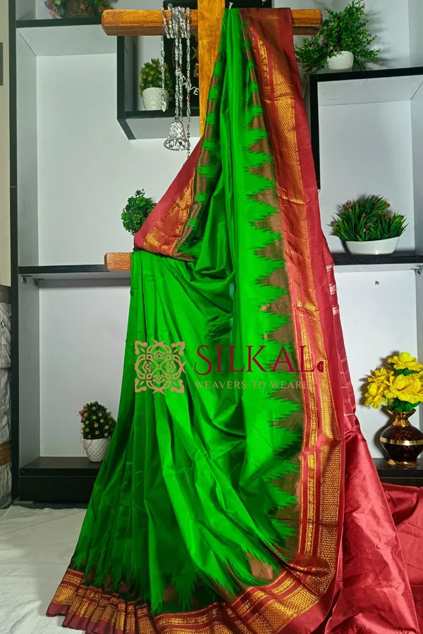 Ilkal_Temple_Saree_Code-_SKL1145