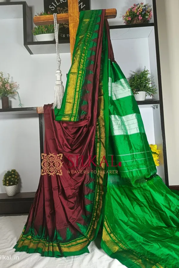 Ilkal_Temple_Saree_Code-_SKL1463