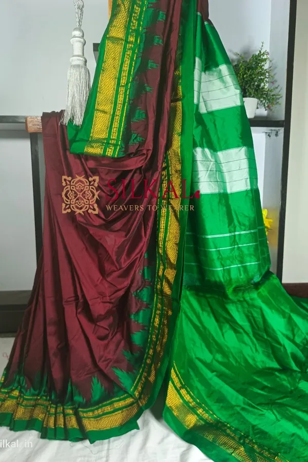 Ilkal_Temple_Saree_Code-_SKL1463