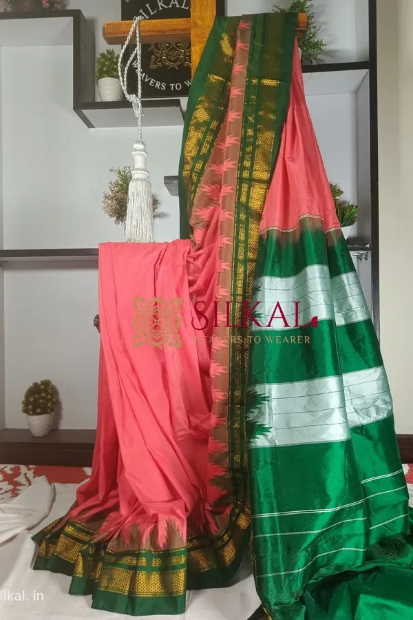 Ilkal_Temple_Cotton_Silk_Saree_Code-_SKL1239