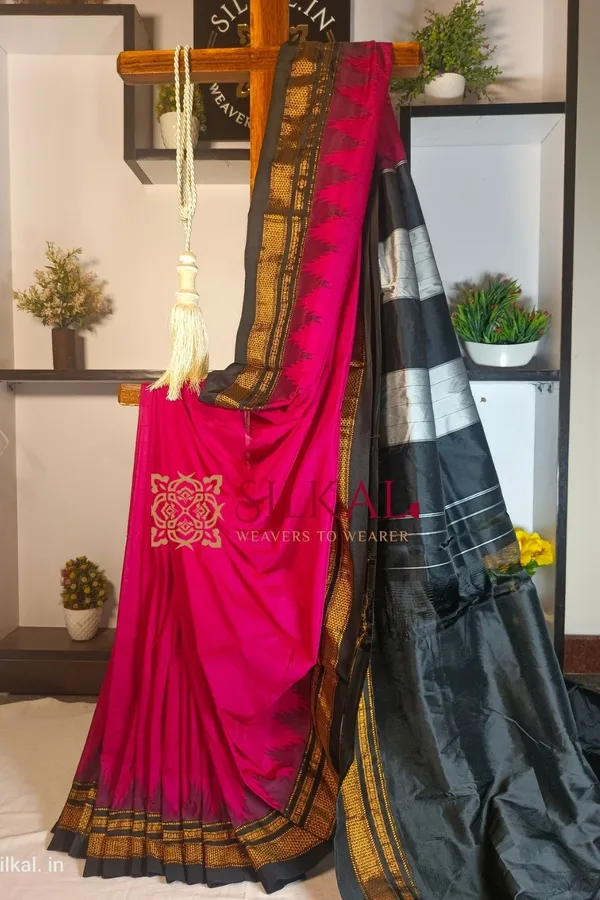 Ilkal_Cotton_Silk_Temple_Saree_Saree_Code-_SKL1046