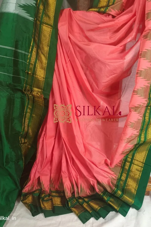 Ilkal_Temple_Cotton_Silk_Saree_Code-_SKL1239