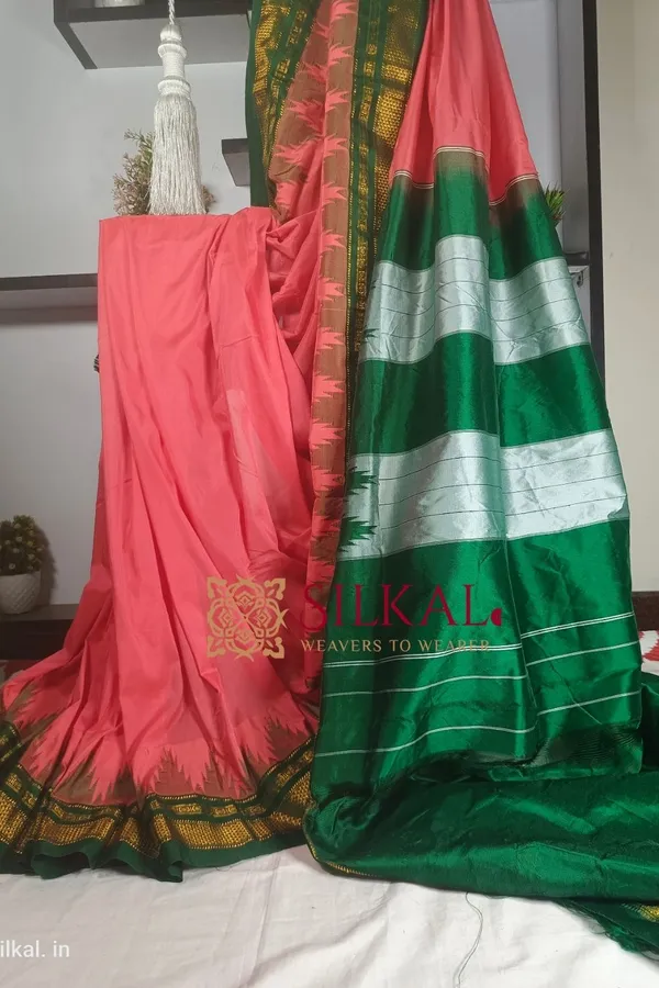 Ilkal_Temple_Cotton_Silk_Saree_Code-_SKL1239