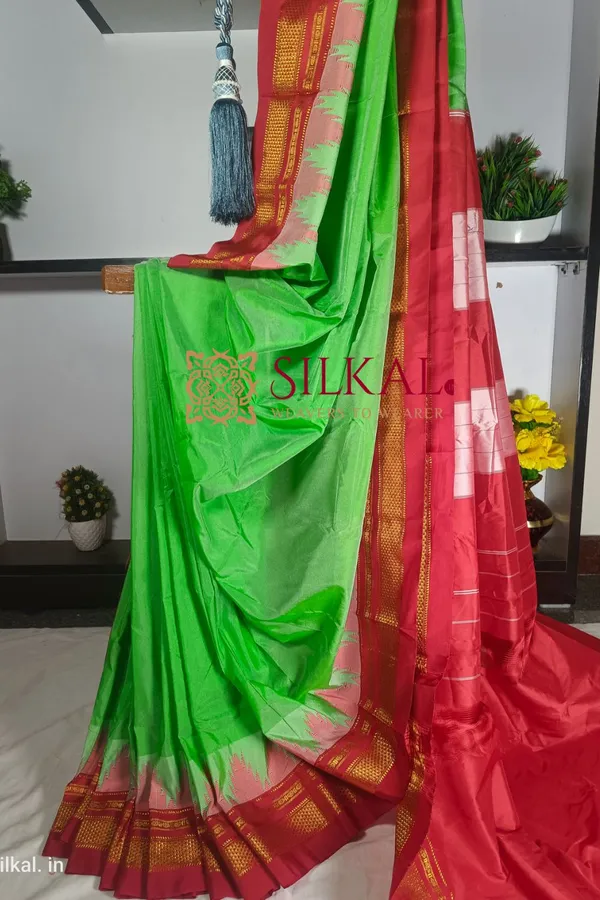 Ilkal_Temple_Saree_Code-_SKL1757