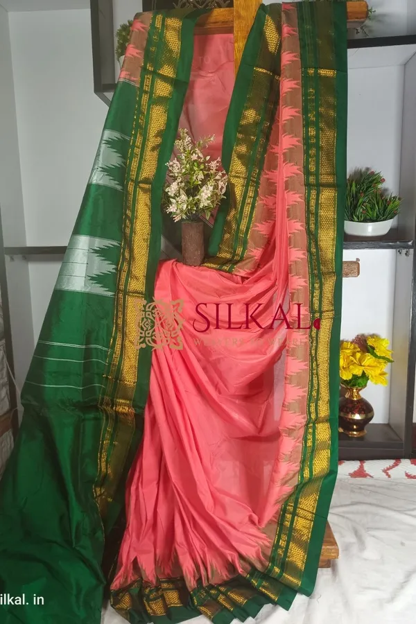Ilkal_Temple_Cotton_Silk_Saree_Code-_SKL1239