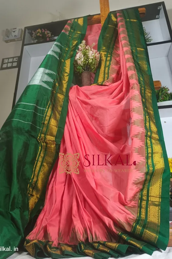 Ilkal_Temple_Cotton_Silk_Saree_Code-_SKL1239