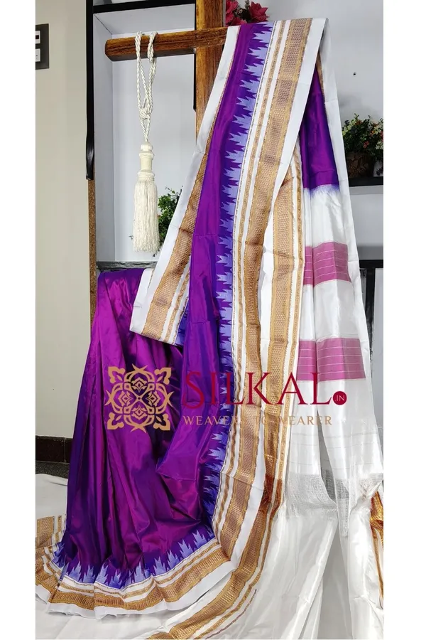 Ilkal__pure_silk_temple_plain_saree_SKL03746