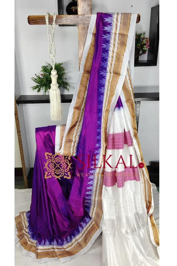 Ilkal__pure_silk_temple_plain_saree_SKL03746