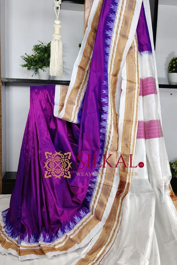 Ilkal__pure_silk_temple_plain_saree_SKL03746