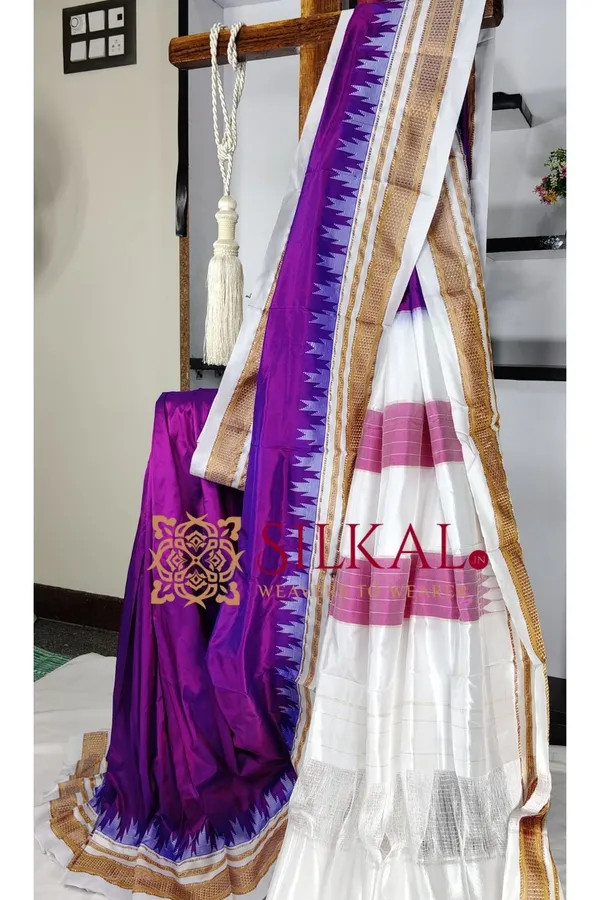 Ilkal__pure_silk_temple_plain_saree_SKL03746