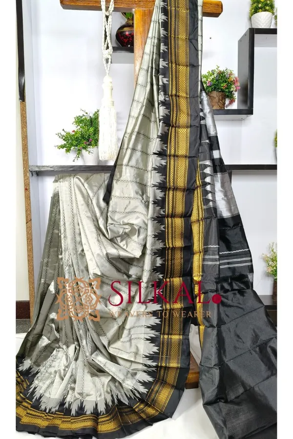 Ilkal__pure_silk_temple_plain_saree_SKL03747