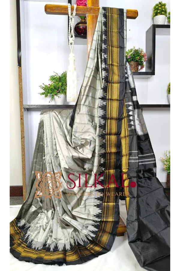 Ilkal__pure_silk_temple_plain_saree_SKL03747