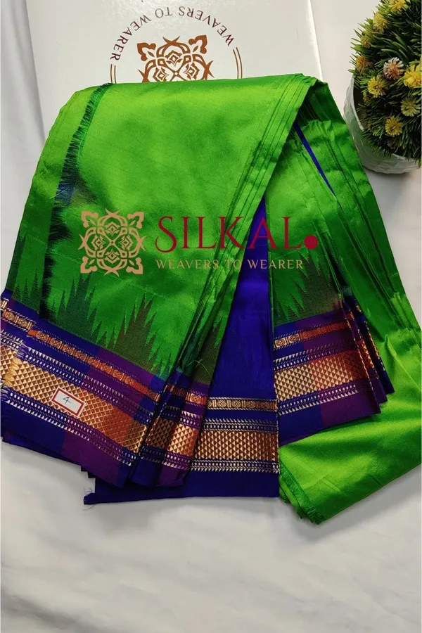 Ilkal__pure_silk_temple_plain_saree_SKL03751