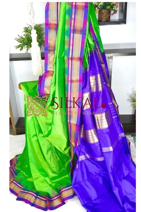 Ilkal__pure_silk_temple_plain_saree_SKL03751