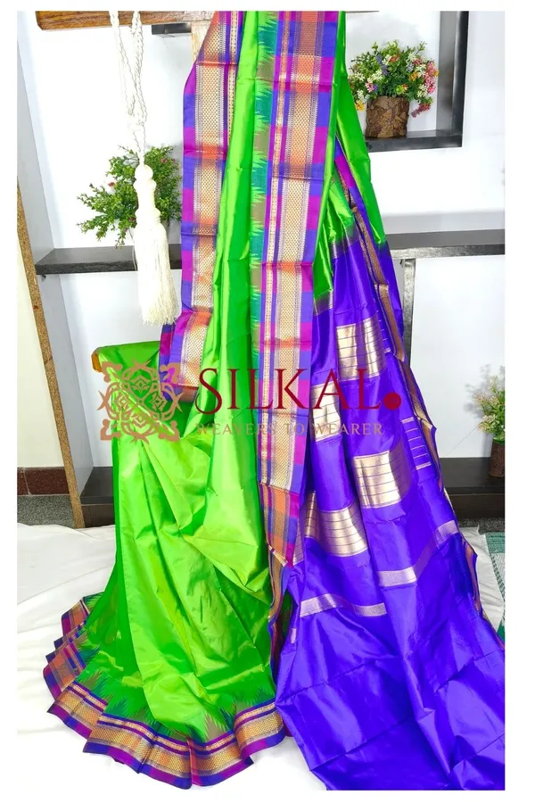 Ilkal__pure_silk_temple_plain_saree_SKL03751