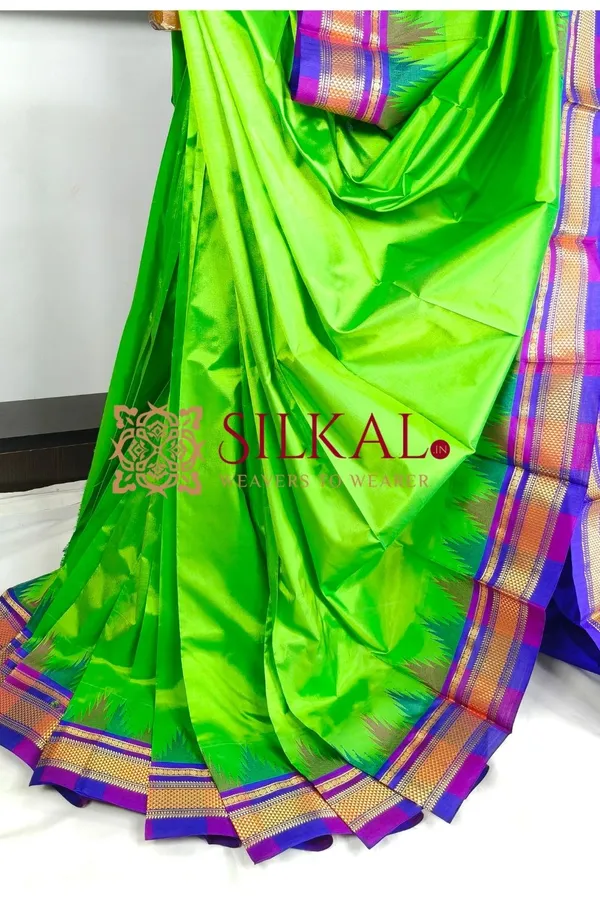 Ilkal__pure_silk_temple_plain_saree_SKL03751