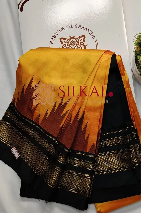 Ilkal__pure_silk_temple_plain_saree_SKL03752