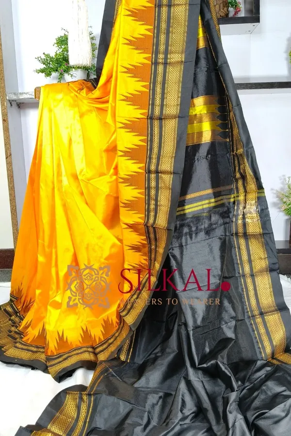 Ilkal__pure_silk_temple_plain_saree_SKL03752