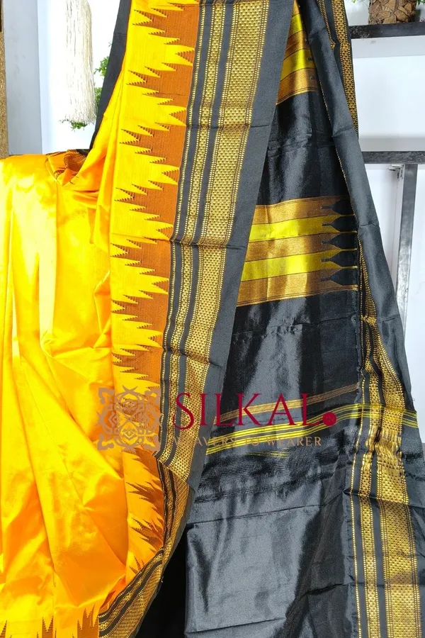 Ilkal__pure_silk_temple_plain_saree_SKL03752