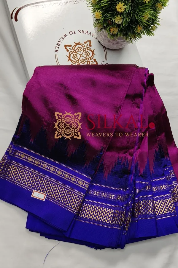 Ilkal__pure_silk_temple_plain_saree_SKL03753