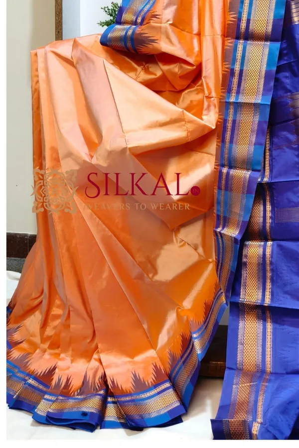 Ilkal__pure_silk_temple_plain_saree_SKL03755