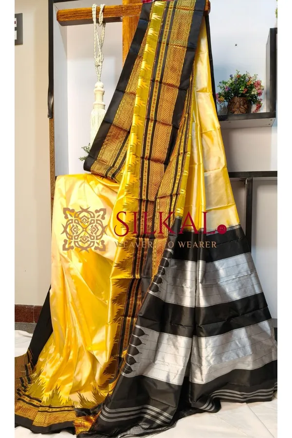 Ilkal__pure_silk_temple_plain_saree_SKL03759