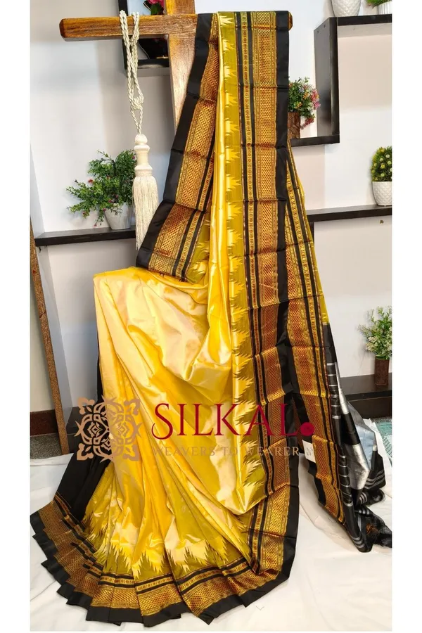 Ilkal__pure_silk_temple_plain_saree_SKL03759