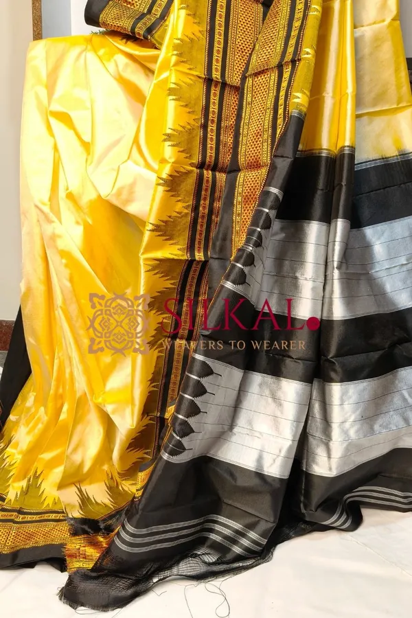 Ilkal__pure_silk_temple_plain_saree_SKL03759