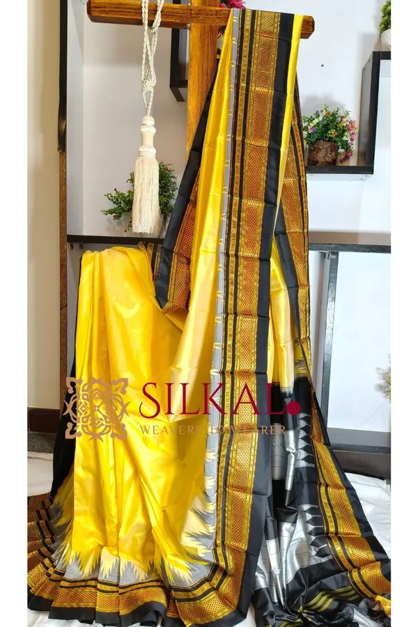 Ilkal__pure_silk_temple_plain_saree_SKL03760