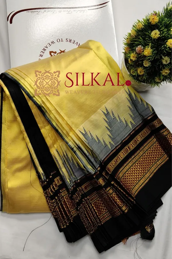 Ilkal__pure_silk_temple_plain_saree_SKL03760
