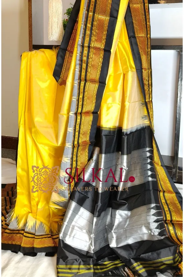 Ilkal__pure_silk_temple_plain_saree_SKL03760