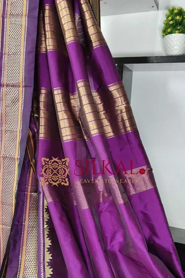 Ilkal_semi_silk_checks_butta_saree_SKL03500