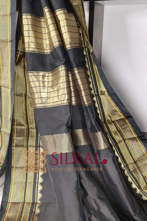 Ilkal_semi_silk_checks_butta_saree_SKL03501