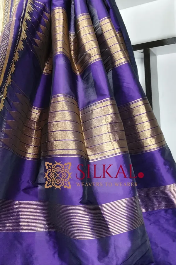 Ilkal_semi_silk_checks_butta_saree_SKL03507