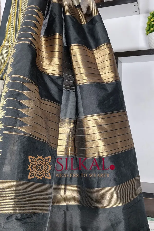 Ilkal_semi_silk_checks_butta_saree_SKL03509