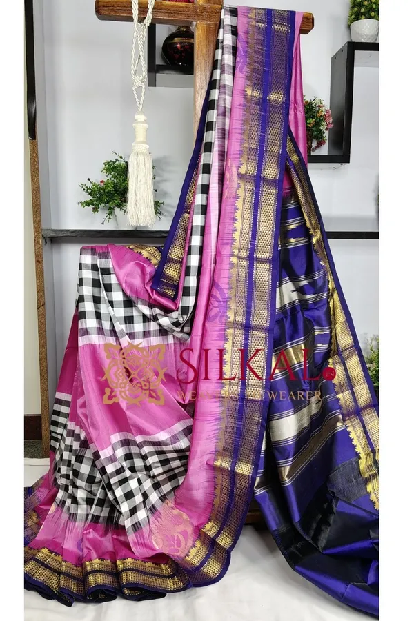 Ilkal_strip__butta_pure_silk_saree_SKL03717