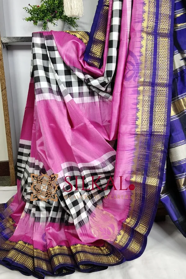 Ilkal_strip__butta_pure_silk_saree_SKL03717