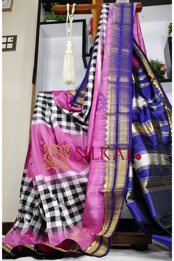 Ilkal_strip__butta_pure_silk_saree_SKL03717