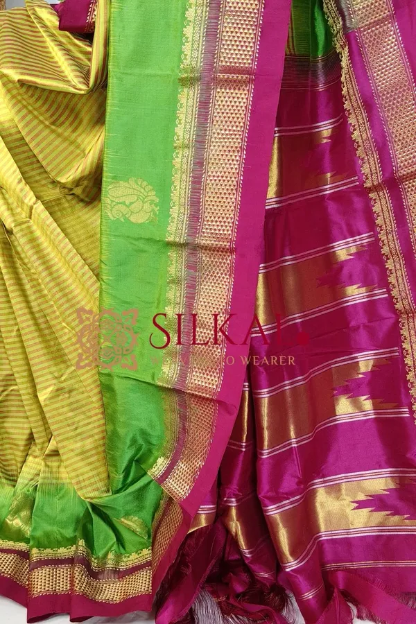 Ilkal_strip__butta_pure_silk_saree_SKL03719