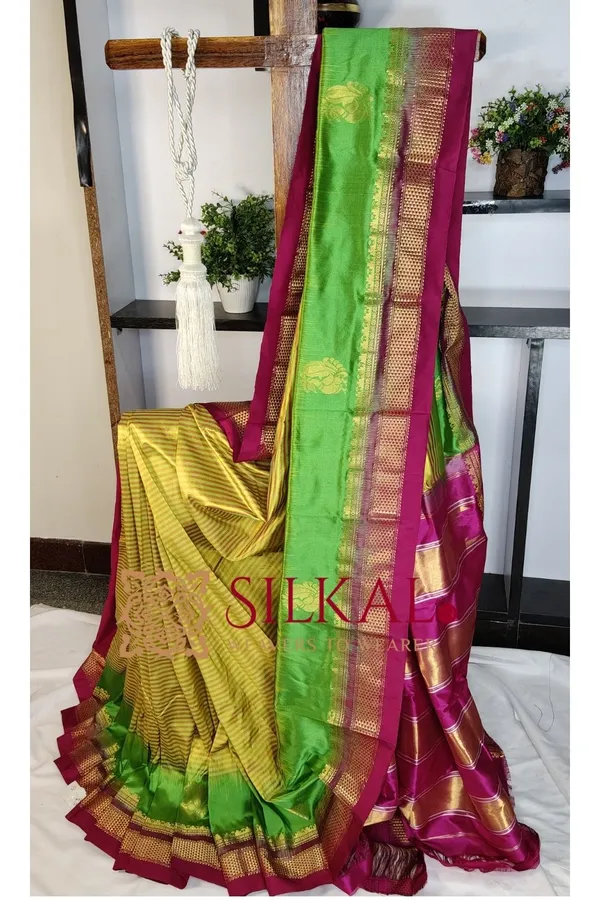 Ilkal_strip__butta_pure_silk_saree_SKL03719
