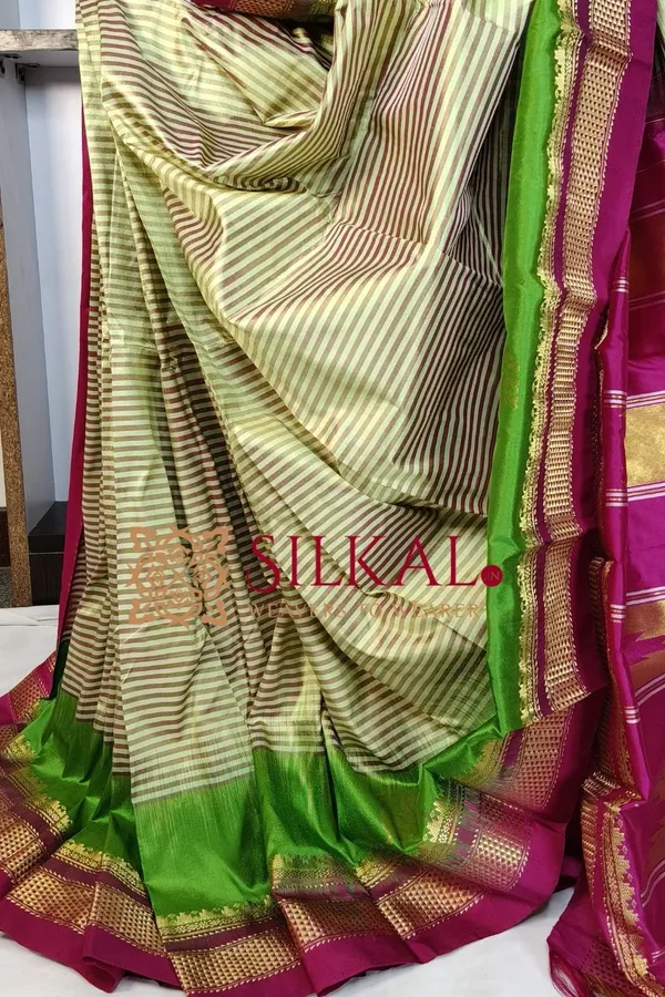Ilkal_strip__butta_pure_silk_saree_SKL03720