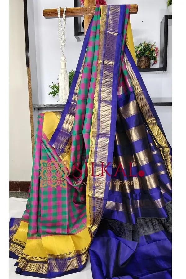 Ilkal_strip_butta_pure_silk_saree_SKL03721