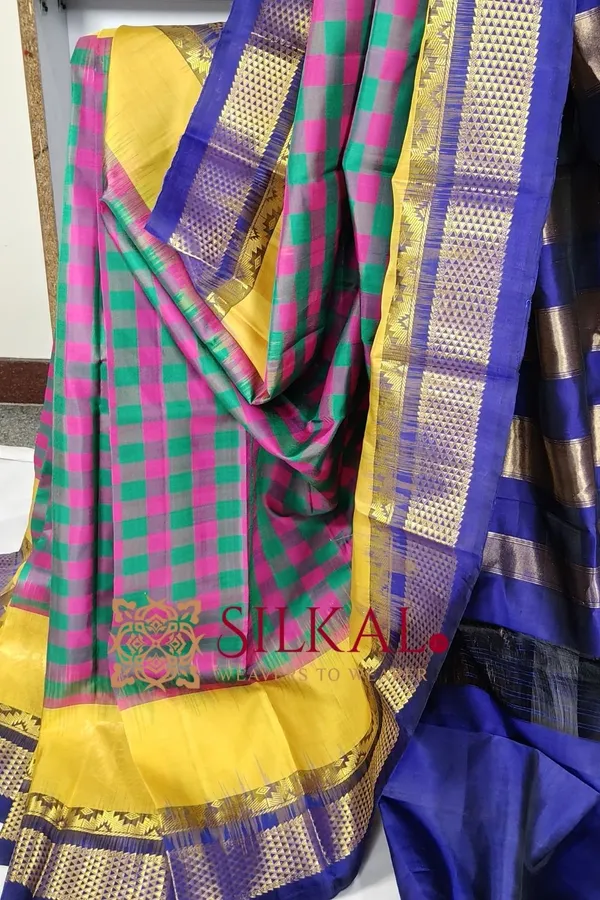 Ilkal_strip_butta_pure_silk_saree_SKL03721